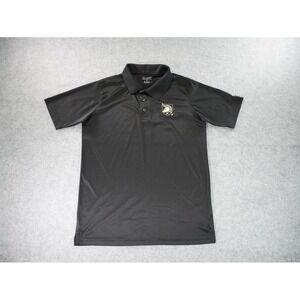 Champion Polo Shirt Mens Medium Black Gold‎ Short Sleeve Army Black Knights Logo